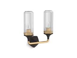 Kohler | Occasion | Wall Sconce - Black With Brass Trim - image 1
