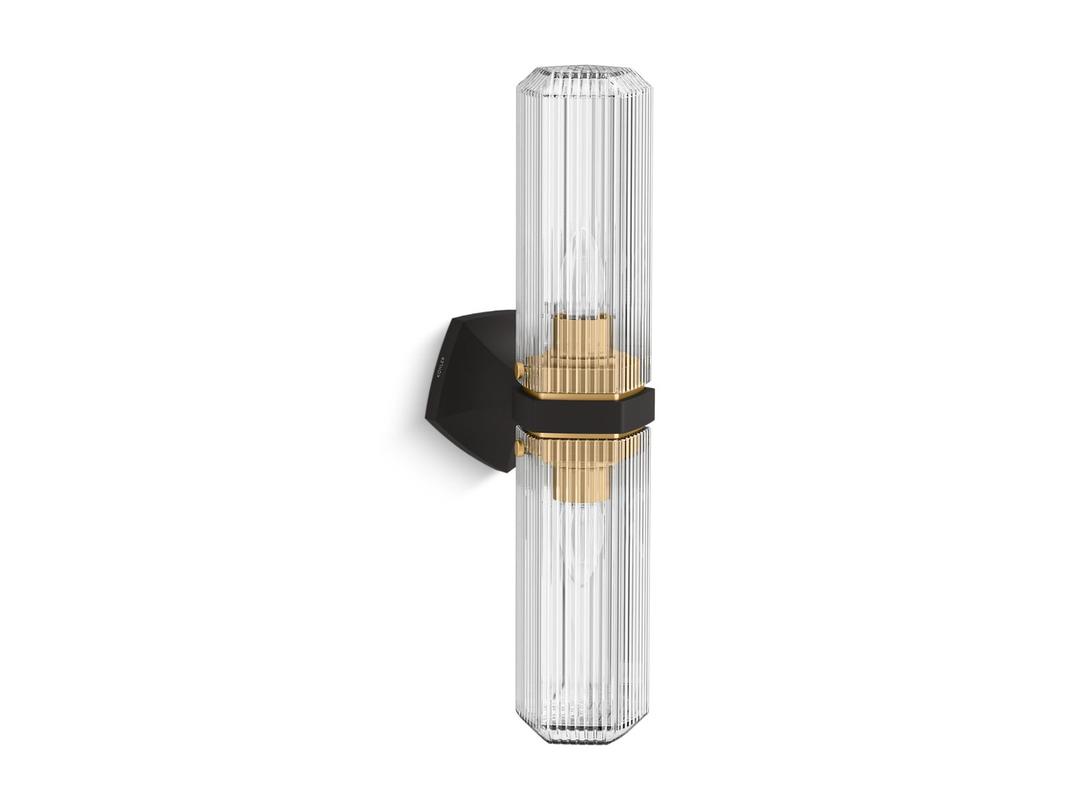 Kohler | Occasion | Wall Sconce - Black With Brass Trim by Kohler