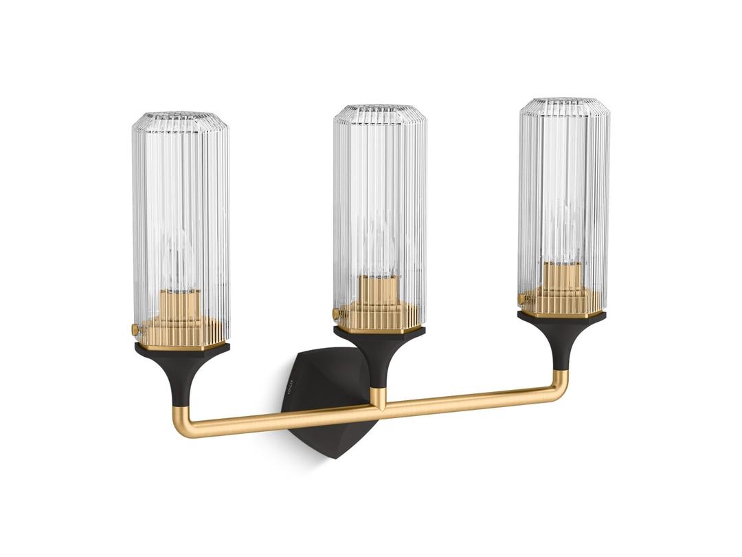 Kohler | Occasion | Wall Sconce - Black With Brass Trim by Kohler