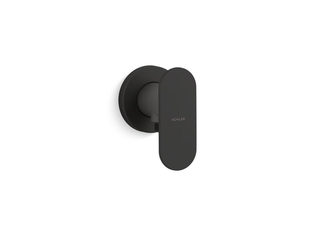 Kohler Statement Wall-mount wand handshower holder with supply elbow and check valve - Matte Black by Kohler
