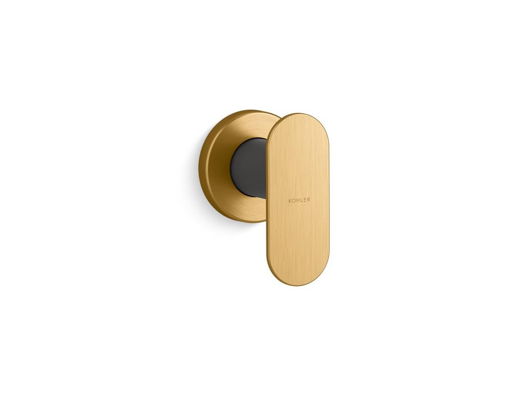 Kohler Statement Wall-mount wand handshower holder - Vibrant Brushed Moderne Brass by Kohler