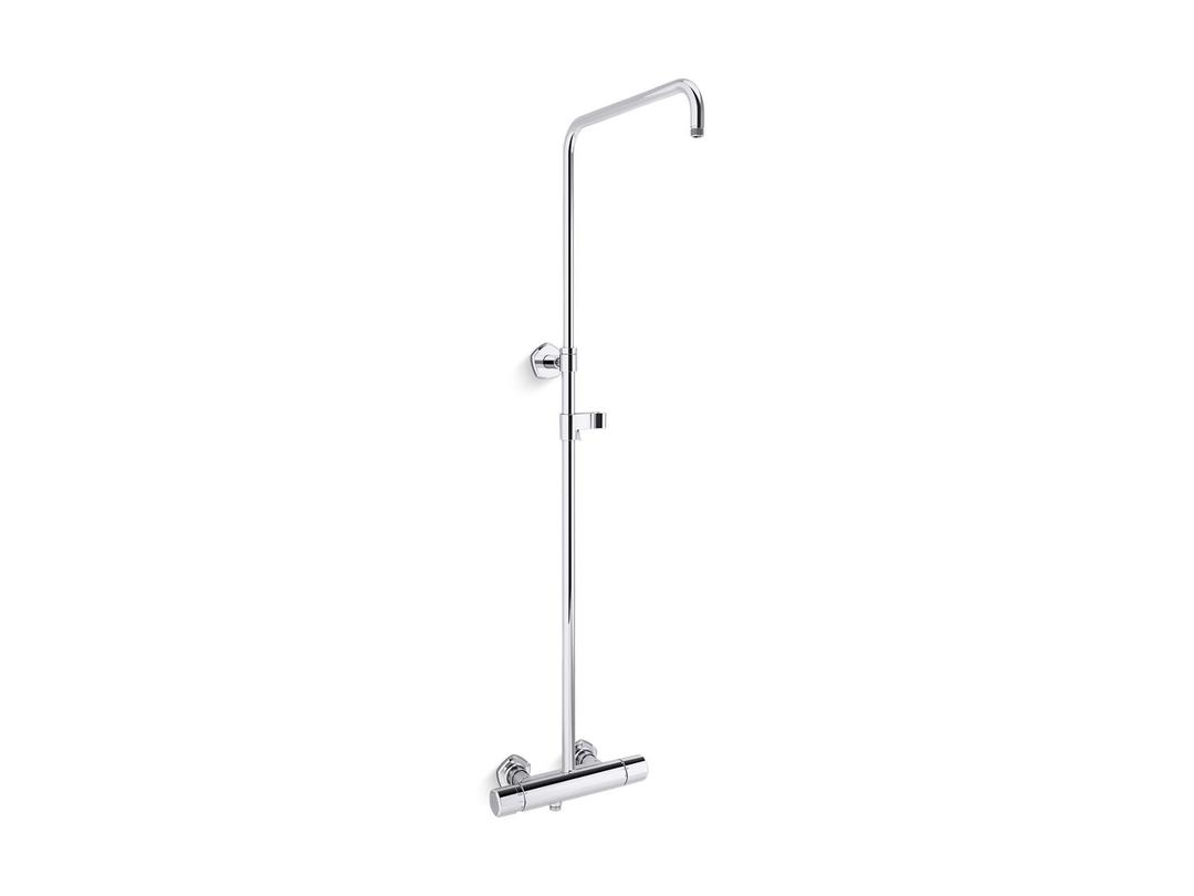 Kohler Occasion Two-way exposed thermostatic valve and shower column kt - Polished Chrome by Kohler