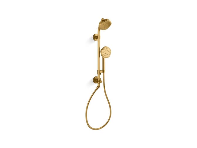 Kohler OccasionE HydroRail-S shower column kit, 1.75 gpm - Vibrant Brushed Moderne Brass