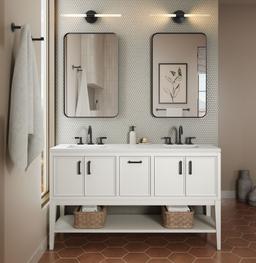 Winnow 60'' bathroom vanity cabinet with sinks and quartz top - image 28