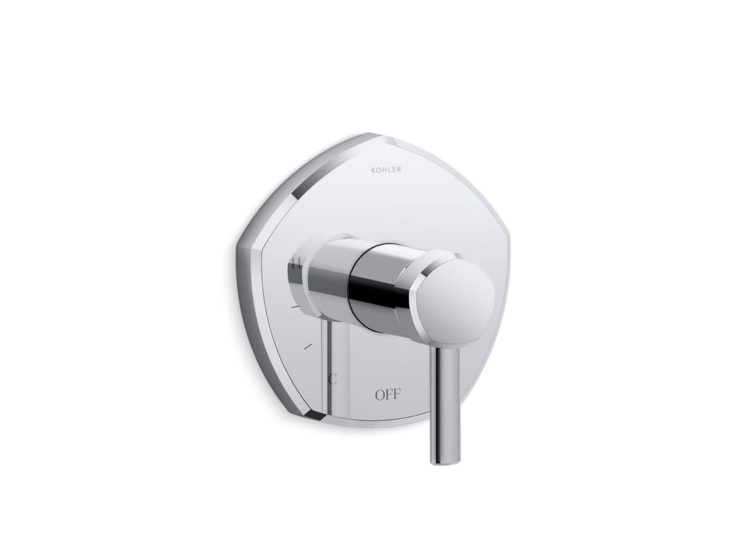Kohler Occasion Rite-Temp valve trim with lever handle - Polished Chrome by Kohler