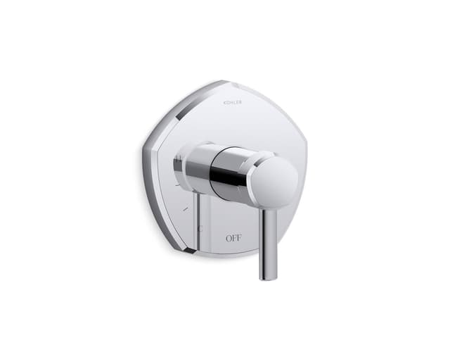 Kohler Occasion Rite-Temp valve trim with lever handle - Polished Chrome
