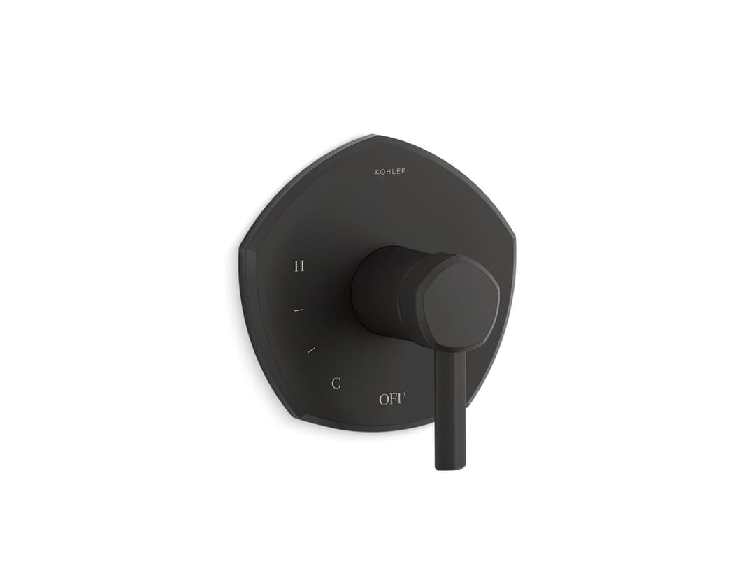 Kohler Occasion Rite-Temp valve trim with lever handle - Matte Black by Kohler