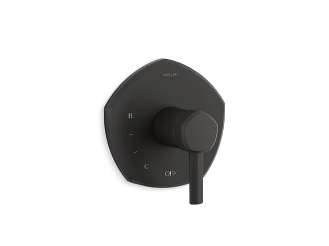 Kohler Occasion Rite-Temp valve trim with lever handle - Matte Black