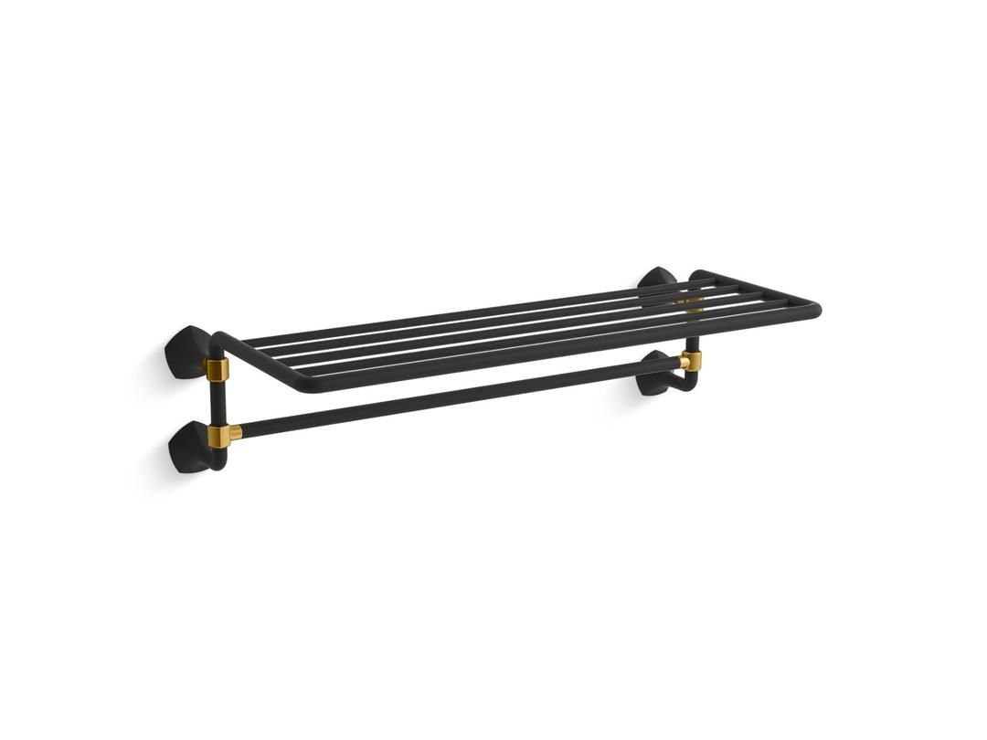 Kohler | Occasion | Towel Bar - Matte Black With Brushed Moderne Brass by Kohler