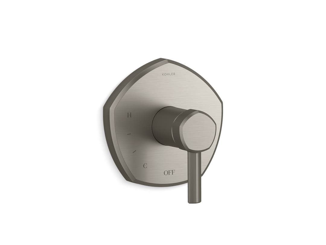 Kohler Occasion Rite-Temp valve trim with lever handle - Vibrant Brushed Nickel by Kohler