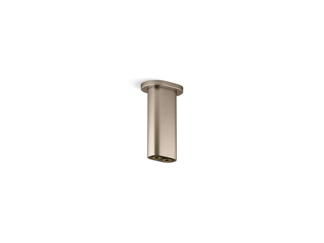 Kohler Statement 5'' ceiling-mount two-function rainhead arm and flange - Vibrant Brushed Bronze