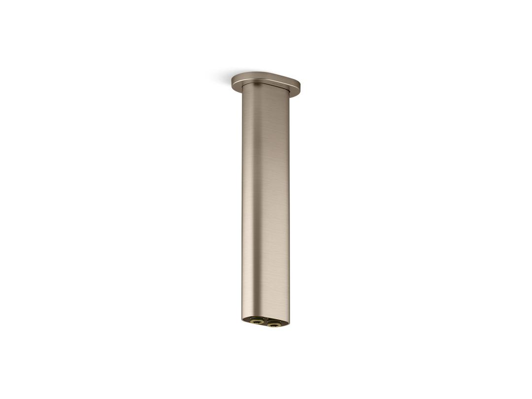 Kohler Statement 10'' ceiling-mount two-function rainhead arm and flange - Vibrant Brushed Bronze by Kohler