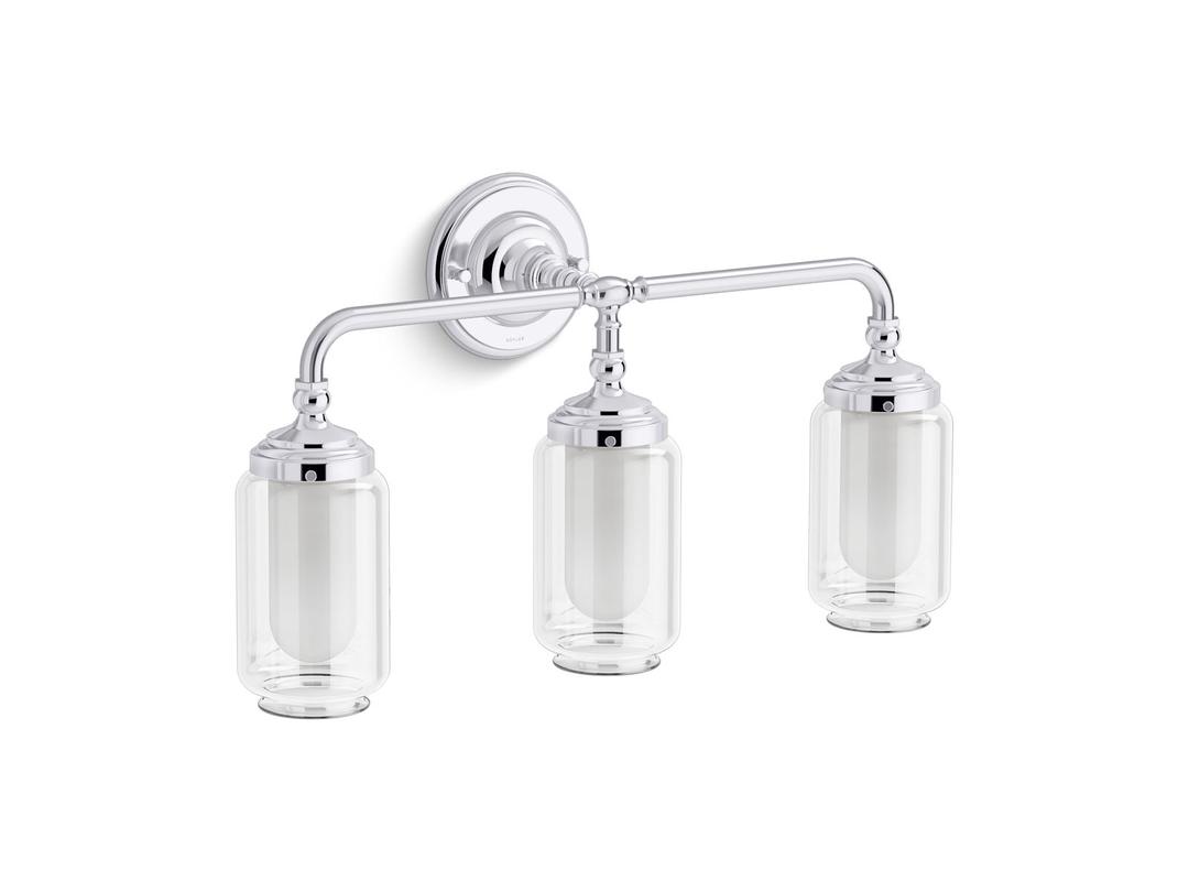 Artifacts Three-light sconce - Polished Chrome by Kohler