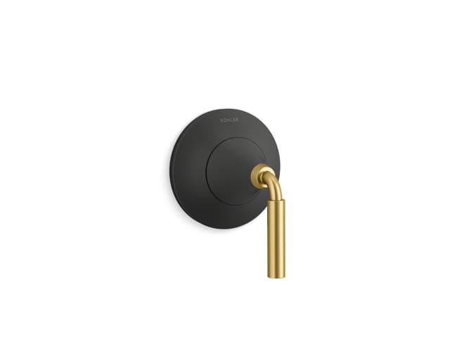 Kohler ToneE MasterShower transfer valve trim - Matte Black With Brushed Moderne Brass