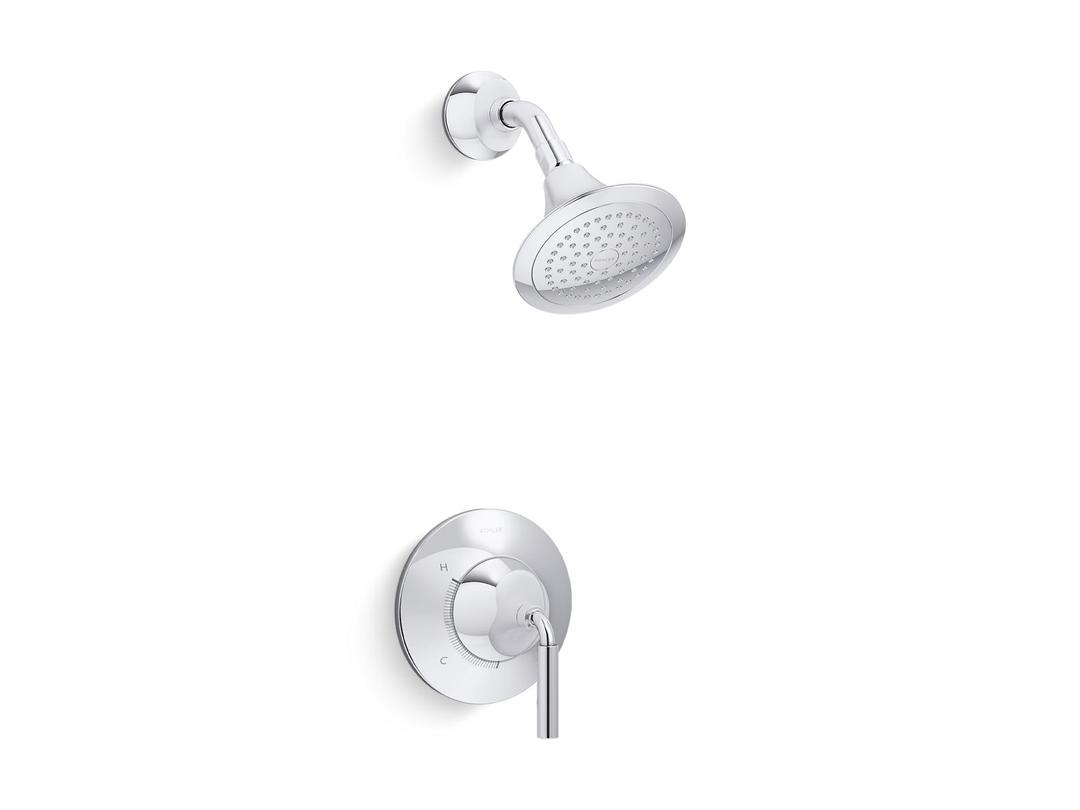 Kohler ToneE Rite-Temp shower trim kit, 2.5 gpm - Polished Chrome by Kohler