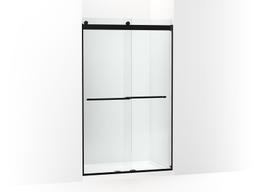Kohler Levity Plus Frameless sliding shower door, 77-9/16'' H x 44-5/8 - 47-5/8'' W, with 5/16''-thick Crystal Clear glass - Matte Black - image 1