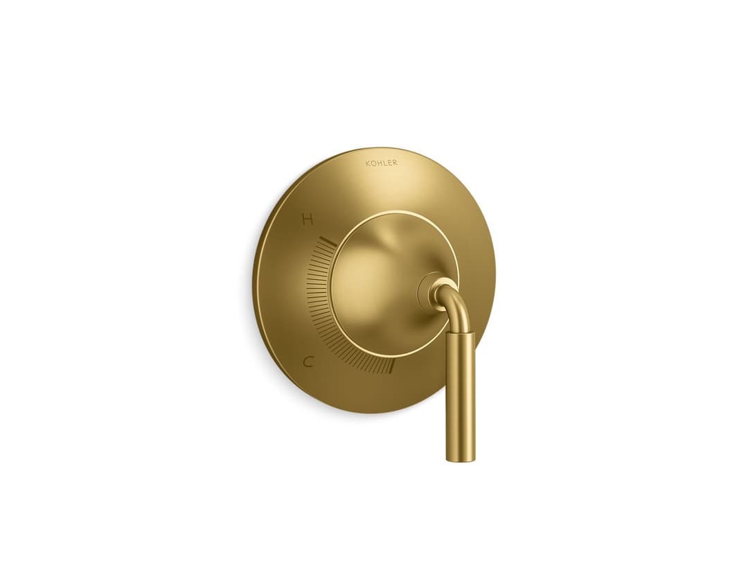 Kohler ToneE Rite-Temp valve trim - Vibrant Brushed Moderne Brass by Kohler