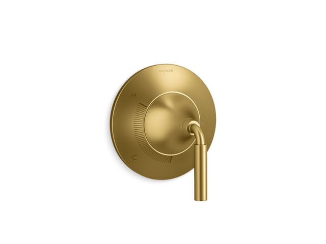 Kohler ToneE Rite-Temp valve trim - Vibrant Brushed Moderne Brass