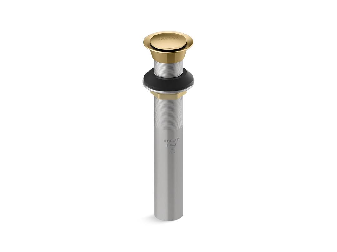 Kohler Clicker drain without overflow - Vibrant Brushed Moderne Brass by Kohler