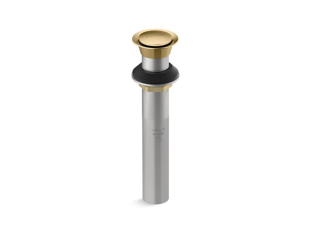 Kohler Clicker drain without overflow - Vibrant Brushed Moderne Brass