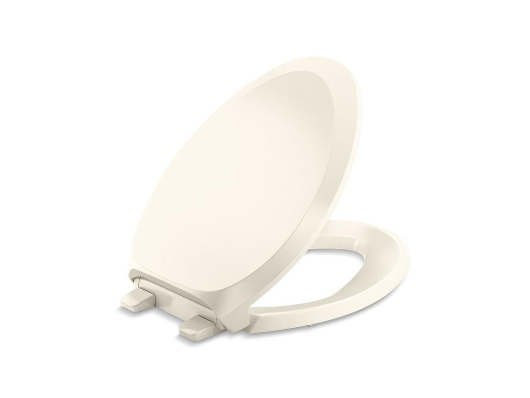 Kohler French Curve Ready Latch Quiet-Close Elongated Toilet Seat - Almond by Kohler