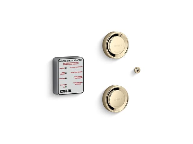 Kohler Invigoration Series Tandem digital steam adapter kit - Vibrant French Gold