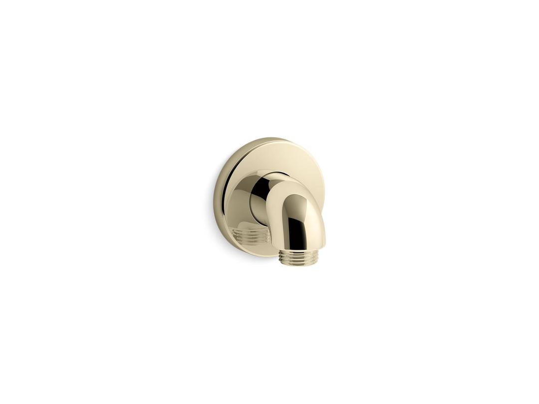 Kohler Purist Stillness Wall-mount supply elbow with check valve - Vibrant French Gold by Kohler