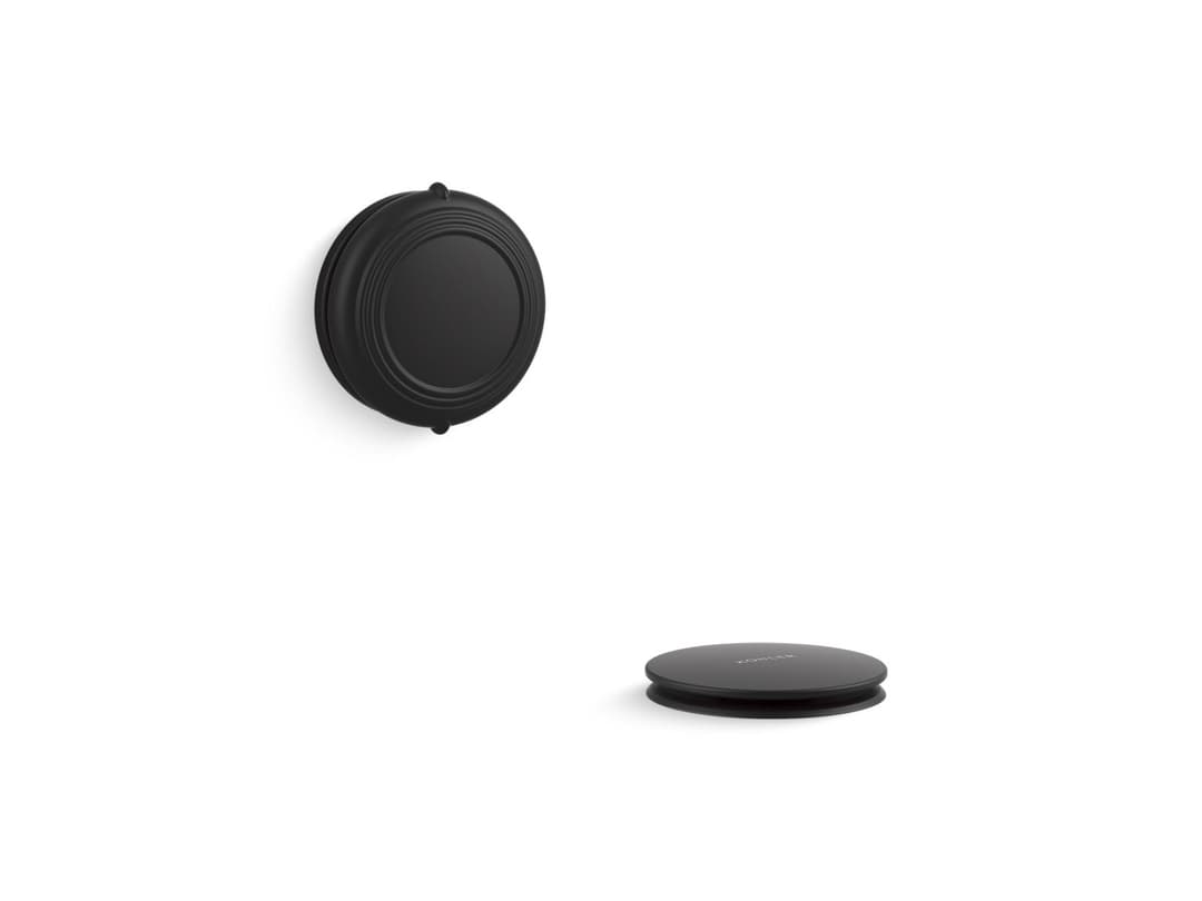 Kohler PureFloE Traditional rotary-turn bath drain trim - Matte Black by Kohler