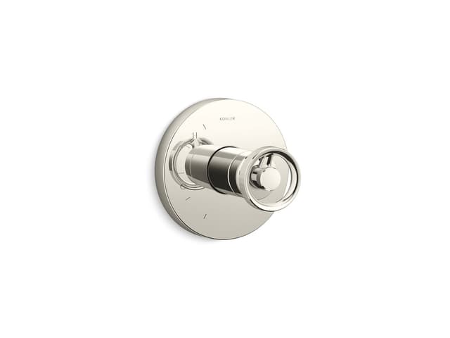 Kohler Components Rite-Temp valve trim with Industrial handle - Vibrant Polished Nickel