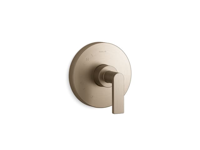 Kohler Composed Rite-Temp valve trim with lever handle - Vibrant Brushed Bronze