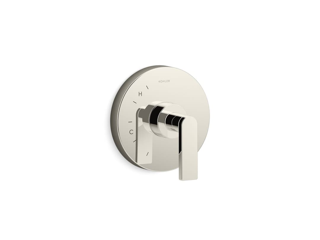 Kohler Composed Rite-Temp valve trim with lever handle - Vibrant Polished Nickel by Kohler