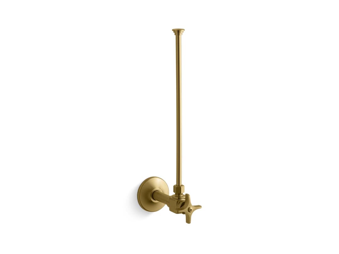 Kohler 3/8'' NPT angle supply with stop and annealed vertical tube - Vibrant Brushed Moderne Brass by Kohler