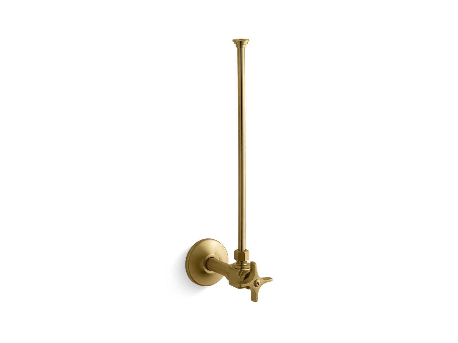 Kohler 3/8'' NPT angle supply with stop and annealed vertical tube - Vibrant Brushed Moderne Brass by Kohler