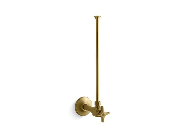 Kohler 3/8'' NPT angle supply with stop and annealed vertical tube - Vibrant Brushed Moderne Brass