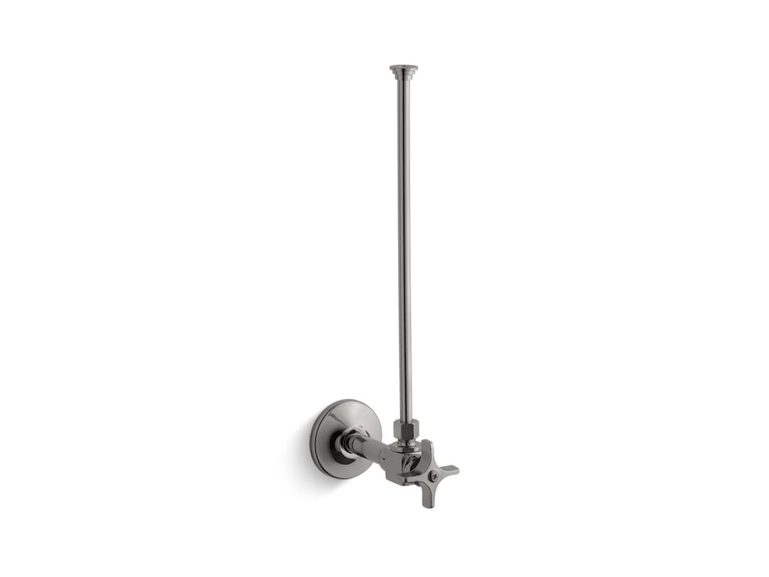 Kohler 3/8'' NPT angle supply with stop and annealed vertical tube - Vibrant Titanium by Kohler