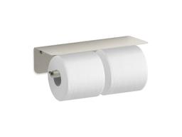 Kohler KuminE Covered double toilet paper holder - Vibrant Brushed Nickel - image 4