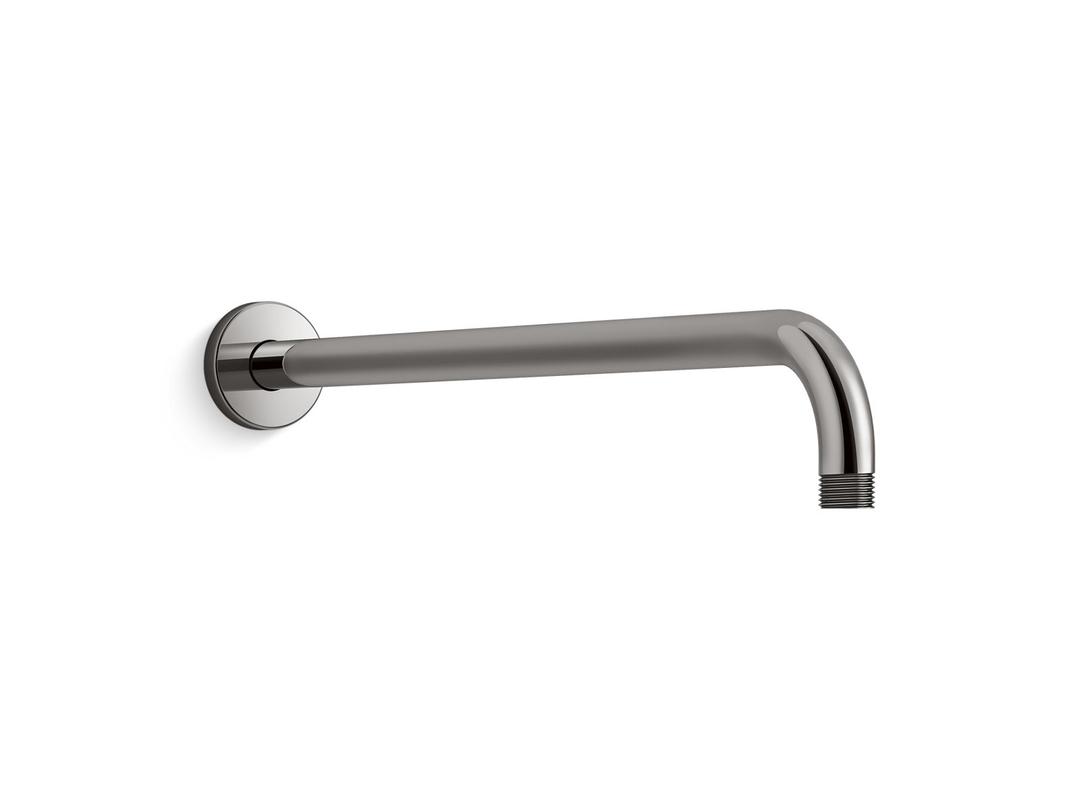 Kohler Statement 19'' wall-mount single-function rainhead arm and flange - Vibrant Titanium by Kohler