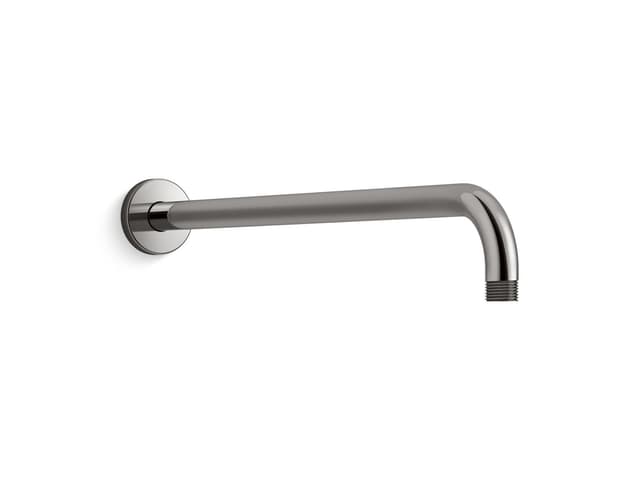 Kohler Statement 19'' wall-mount single-function rainhead arm and flange - Vibrant Titanium
