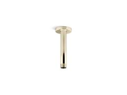 Kohler Statement 6'' ceiling-mount single-function rainhead arm and flange - Vibrant French Gold - image 1