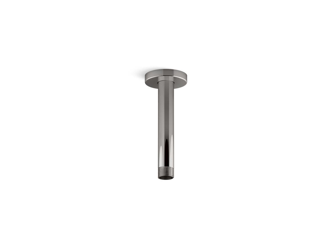 Kohler Statement 6'' ceiling-mount single-function rainhead arm and flange - Vibrant Titanium by Kohler