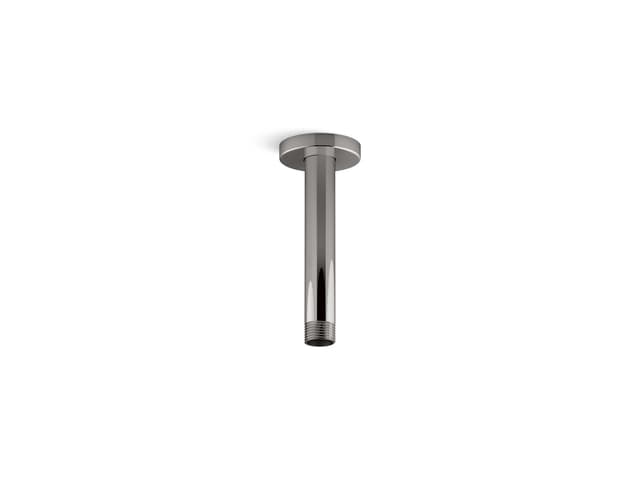 Kohler Statement 6'' ceiling-mount single-function rainhead arm and flange - Vibrant Titanium