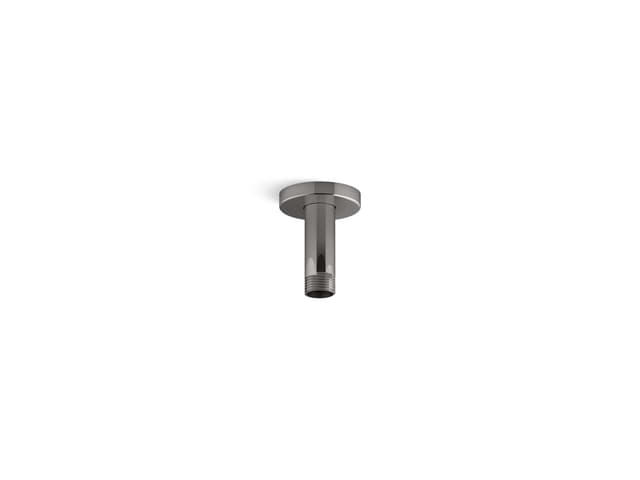 Kohler Statement 3'' ceiling-mount single-function rainhead arm and flange - Vibrant Titanium