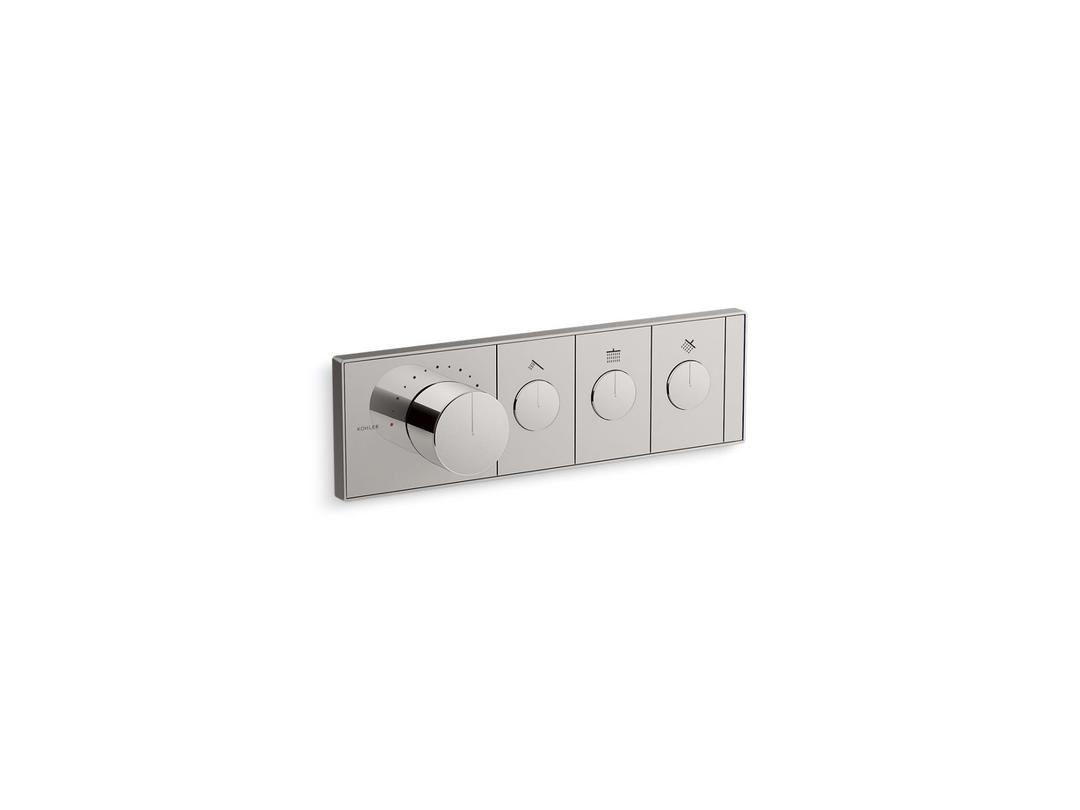 Anthem Three-outlet recessed mechanical thermostatic valve control by Kohler