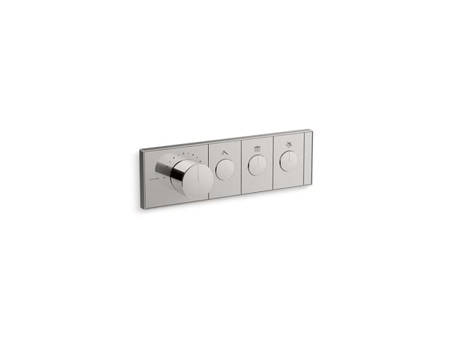 Kohler Anthem Three-outlet recessed mechanical thermostatic valve control - Vibrant Titanium