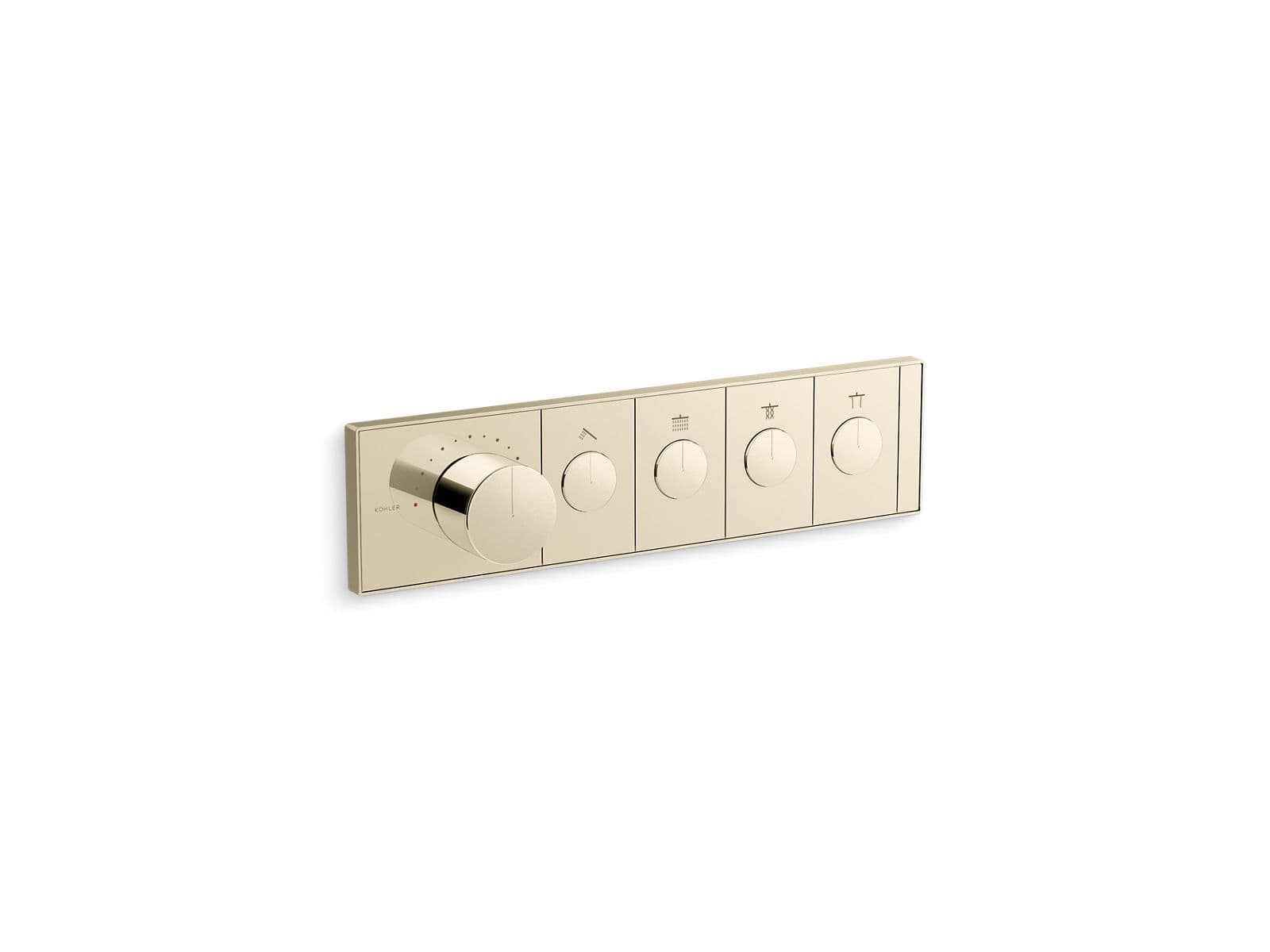Kohler Anthem Four-outlet recessed mechanical thermostatic valve control - Vibrant French Gold by Kohler