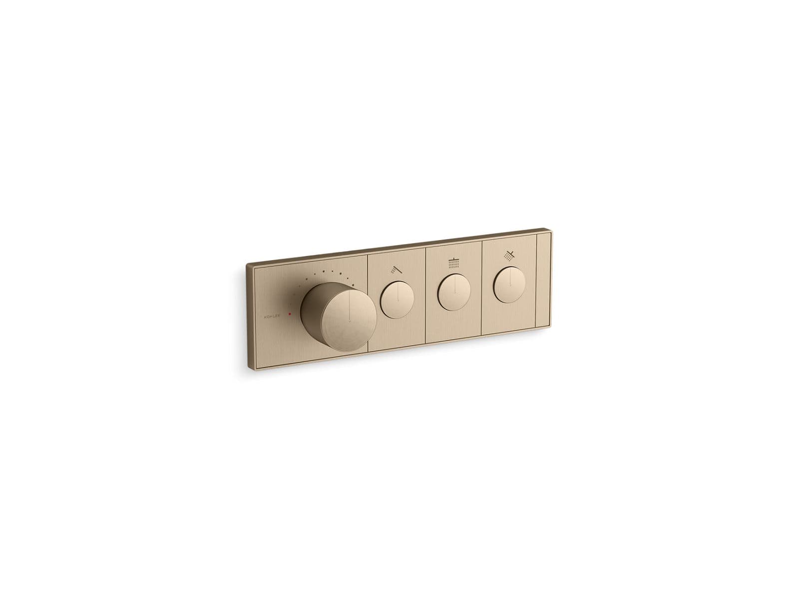 Kohler Anthem Three-outlet recessed mechanical thermostatic valve control - Vibrant Brushed Bronze by Kohler
