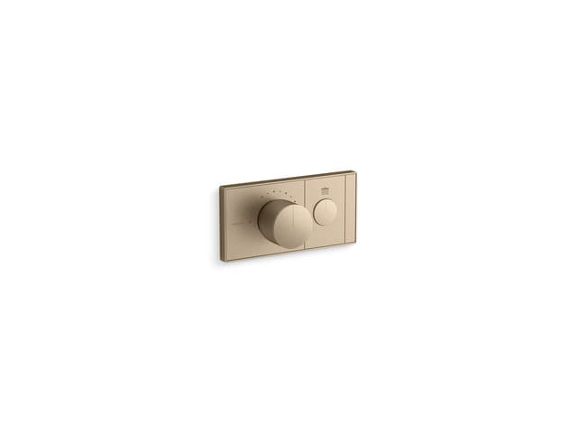 Kohler Anthem One-outlet recessed mechanical thermostatic valve control - Vibrant Brushed Bronze