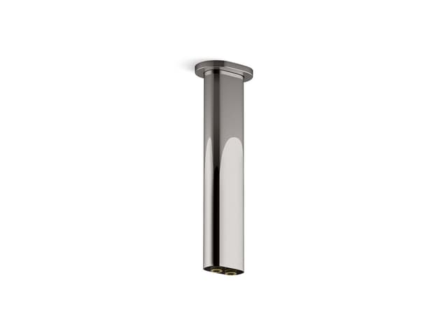 Kohler Statement 10'' ceiling-mount two-function rainhead arm and flange - Vibrant Titanium
