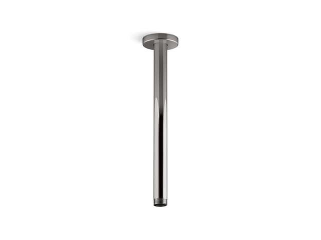 Kohler Statement 12'' ceiling-mount single-function rainhead arm and flange - Vibrant Titanium