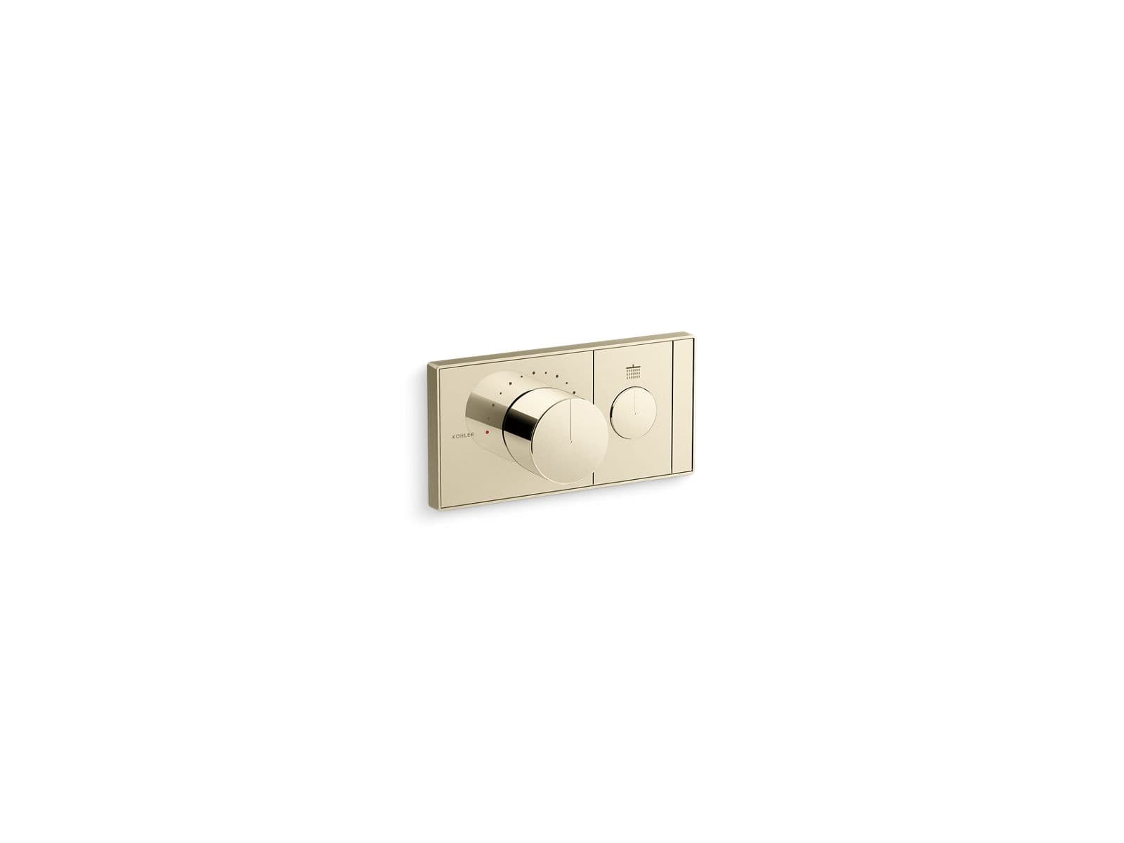 Kohler Anthem One-outlet recessed mechanical thermostatic valve control - Vibrant French Gold by Kohler